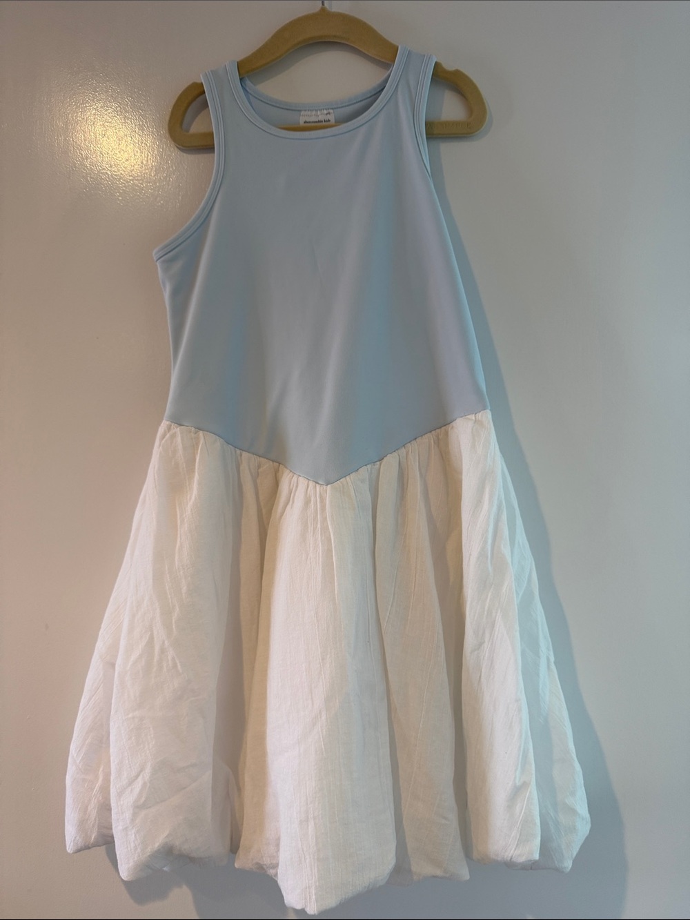 abercrombie kids Light Blue and White Two-Tone Casual Dress